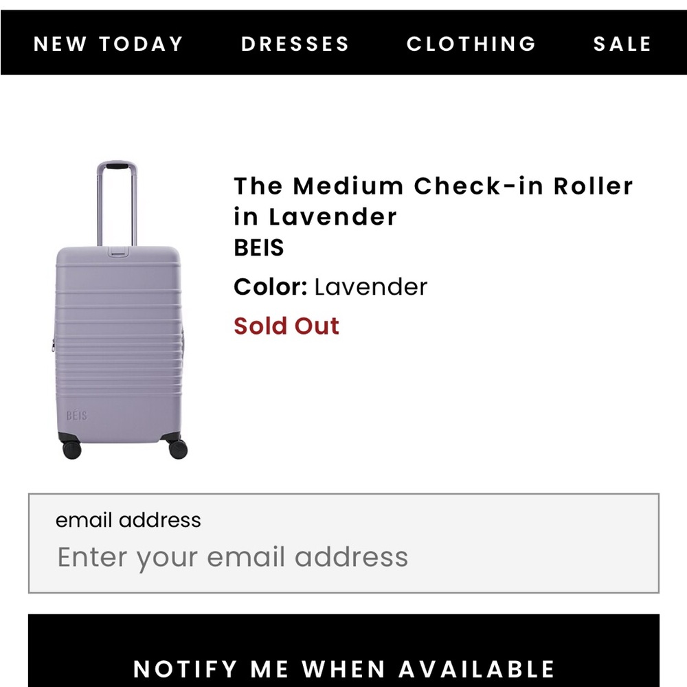 BEIS Lavender Luggage Set
